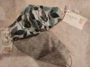 Blue and Gray Leaf Mask