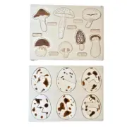 Double Layer Shape and Match Dinosaur Egg Fungi Puzzle Boards Early Education