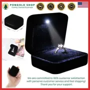 Elegant Velvet LED Jewelry Box – Perfect for Proposals and Engagements