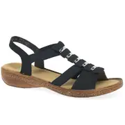 Rieker Trim Womens Sling Back Sandals Pacific 6 Uk/39 Eu