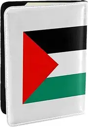 [JEJEA] Palestine Flag Print Travel Organizer Credit Cards Case Passport BookPassport Holder Cover Wallet forTraveling,, Black, One Size