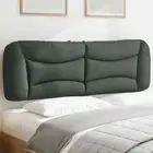 vidaXL Headboard Cushion Dark Grey 152 cm Queen Fabric BMG