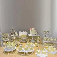 在飛比找ETMall東森購物網優惠-歐式白色甜品臺擺件展示架婚慶蛋糕架子下午茶點心架甜點糕點托盤