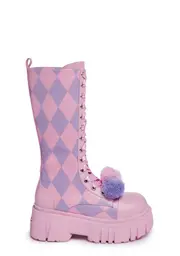 [Sugar Thrillz] Clown Antics Platform Boots - Pink