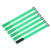 6 Pcs Battery Tie Down Straps,1"x16" Green Nylon Hold Down Hook Loop Strap