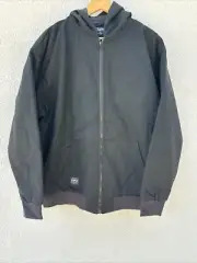 New Jeff Staple Black Canvas Lined Full Zip Jacket W/Hood 2X MSRP $124