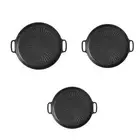 Korean Grill Pan Circular Cookware Griddle Pan for Camping Picnic Pancakes