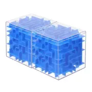2 Pcs Labyrinth Puzzle Box, Puzzle Cube Game Puzzle Box (Blue, 3.15-Inch)
