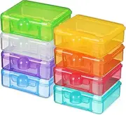 GLEAVI Small Pill Box, 8 Pcs Square Pill Case Cute Pill Organizer Daily Single Pill Containers Travel Medicine Storage Container for Tablets Fish Oils (8 Colors)