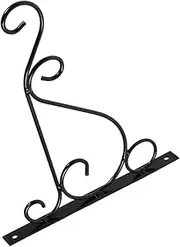 Milisten 1Pc Wrought Iron Wall Mounted Flower Hook Decorative Hanging Bracket for Plant Baskets Small Black Design for Garden Home Decor Durable Construction for High