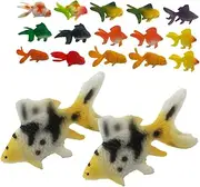 Yardwe 24pcs Goldfish Figurines Realistic PVC Fish Models for Aquarium Decoration Adorable Sea Animal Collectibles for Miniature Garden and Fish Tank Ornaments