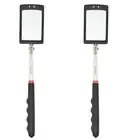 2pcs Stainless steel Light Inspection Mirror Diagnostic Tools Telescoping