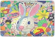 Extra Large Resuable Changing Pad Covers Waterproof Washable Bed Wetting Sheet Skin-Friendly Bed Liners for Children Adults Pets 52x34in Happy Easter Bunny Carrots Lily Daisy Egg