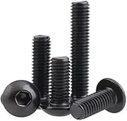 Button Bolt, 20 Pieces Hex Socket Cap Screws Hex Socket Screws Self Coloured Screws - M5 x 20mm