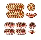 Traditional Lebanese Foul Muddamas ( Fava Beans ) Appetizer Melamine Bowls