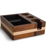51mm Espresso Knock Box and Tamping Station – Walnut Espresso Tool Organizer ...
