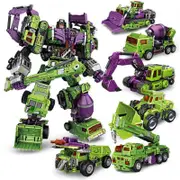 6IN1 Sets Bulldozer Bonecrusher Transformation Figure Toy