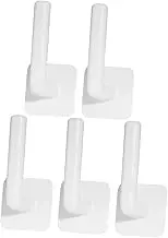 CIYODO 5pcs Nail- Wall Hooks Wall Mount Hook Hanger Wall Mount Hooks Sticky Hooks for Hanging Wall Mounted Hooks Self Adhesive Wall Hook Plastic No Punching White Towel