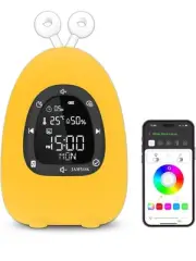 Sunrise Alarm Clock Wake Up Light, White Noise Sound Machine- Color :Khaki