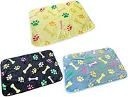 BUGUUYO Adorable Pet Blankets 3pcs Flannel Blanket Set Warm Nest for Dogs Cats Versatile Throw for Couch Bed