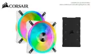 Corsair QL140 RGB White Dual Fan Kit with Lighting Node Core, ICUE, 140mm RGB...