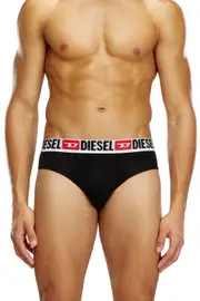 [Diesel] Diesel - Three-pack of solid-colour briefs - Briefs - Man - Black XXL Black
