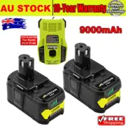 2X 18V 9.0Ah 5.0AH Lithium Battery For RYOBI P108 ONE+ PLUS P104 P107/ Charger