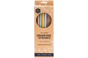 Silicone Drinking Straws, 4 Pieces (Pastel Collection)