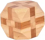 Vaguelly Puzzle Ball Bamboo Iq Puzzle Cube for Toddlers Hand-Eye Coordination Intellectual Development