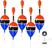 Slip Bobbers Kit,Balsa Wood Slide Floats with Bobbers Stops,Fishing Cork for Cra