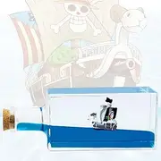 BEVBBJOA Unsinkable Ship in a Bottle Pirate,Non Sinking Anime Ship Fluid Drift Bottle Bedroom Tabletop Decorations Ideal Gifts for Boys and Girls