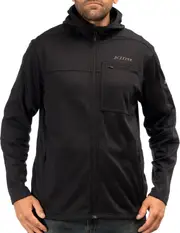 Klim Glacier Hoodie, functional jacket , color: Black , size: S