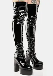 [SIMMI] Athena Patent Thigh High Boots
