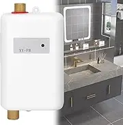 Electric Tankless Water Heater 110V 220V, Instant on Demand Hot Water, Overheating/Leakage Protection,for Energy Use for Shower, Faucet, Kitchen Portable Water Heater,White-3000Wto220V