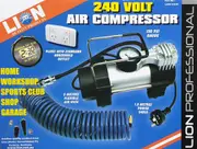 Lion Air Compressor 240 Volt 150 PSI 120 Watt Dial Gauge Car 4WD SUV