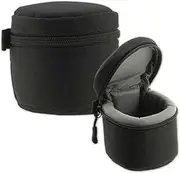 Navitech Black Water Resistant Camera Lens Protective Case Pouch - Compatible with Fujifilm XF56mm f1.2 R Lens