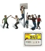 Woodland Scenics N Scale A2207 Shootin' Hoops (7Pcs) Train Figures