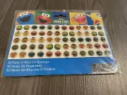 Vintage Sesame Street Stick-on Earrings NEW Elmo Cookie Monster Bert Big Bird