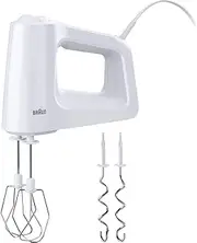 Braun HM 3000 Multimix 3 450-Watt 5-Speed Hand Mixer, 220 Volts (Not for USA - European Cord), White