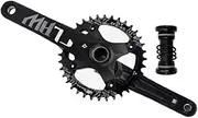 Bike Crankset, MTB Crankset 170mm 175mm Crank Arm Set Hollow Integrated Mountain Bike Cranksets 104BCD Narrow Wide Single Chainring 32/34/36/38/40/42T 7/8/9/10/11 Speed with BB