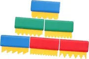 6pcs Paint Brush Line Scraping Brush Set Creative Drawing Tool Plastic Paint Scraper for Boys and Girls' Art Craft