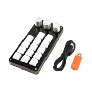 14 Keys Keyboard 3 Knob Customize Gaming Video Editing Programming Keypad