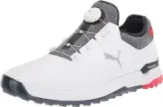PUMA GOLF Men's Proadapt DiscAlphacat Spikeless Golf Shoe - White Hybrid 11 Wide