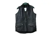 Barbour Cavalry Quilted Gilet Vest Fleece Black LGI0016BK91 New U.K 10 U.S 6