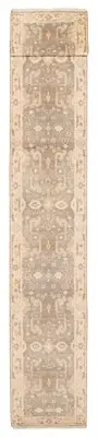 Vintage Hand-knotted Runner Rug 2'7" x 19'4" Traditional Wool Carpet