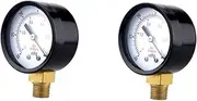 CHILDWEET 2pcs Vacuum Gauge Tester Vacuum Pressure Gauge 1/4 Npt Vacuum Pressure Gauge 1/8 Npt Fuel Pressure Gauge Air Compressor Oil Digital Pressure Gauge Vacuum Gauge Tee Vacuum Gage