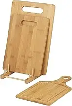 Davis & Waddell DES0228 Bamboo Cut Board with Stand, Natural