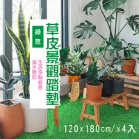 在飛比找momo購物網優惠-【貝力】仿草皮輕量人工草皮(120x180cm/四入組)