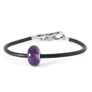 Amethyst Leather Cord Bracelet