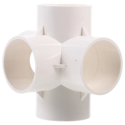 2pcs Pvc Fitting Elbow Fitting Connector 1-1/2 5 Way Pvc Tee Connector
